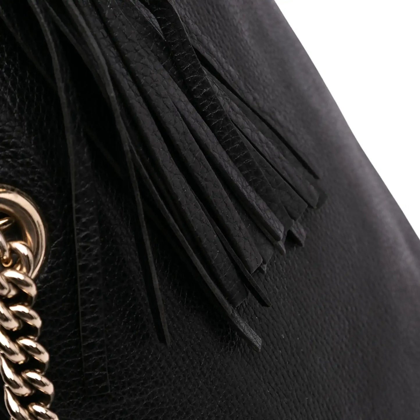 Gucci Pebbled Leather Soho Chain Zip Shoulder Bag