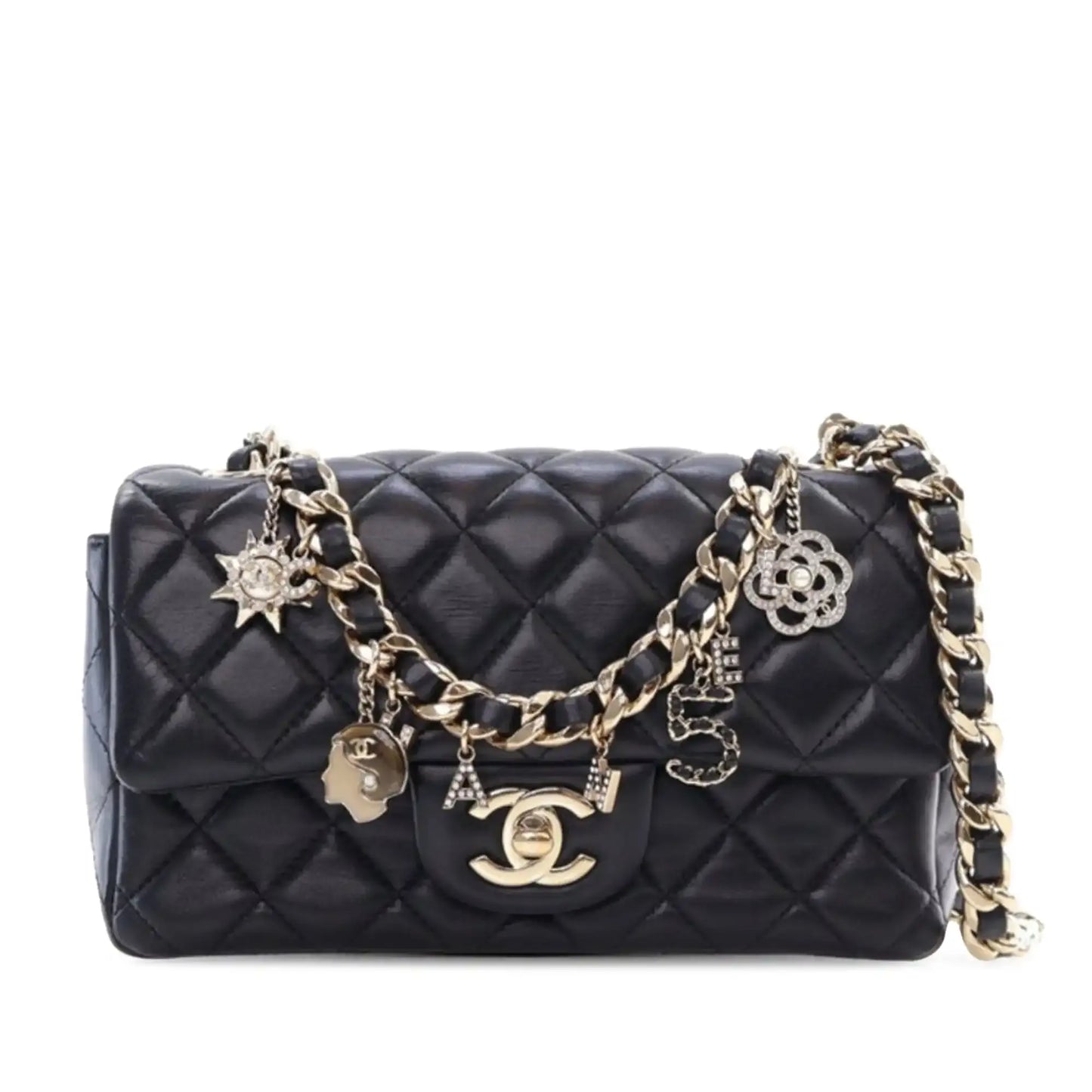 Chanel Mini Rectangular Classic Lambskin Coco Charms Single Flap