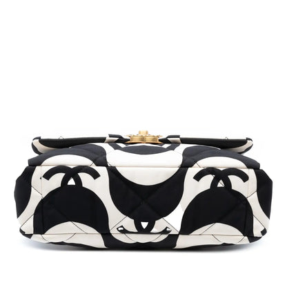 Chanel Large Printed Silk 19 Flap