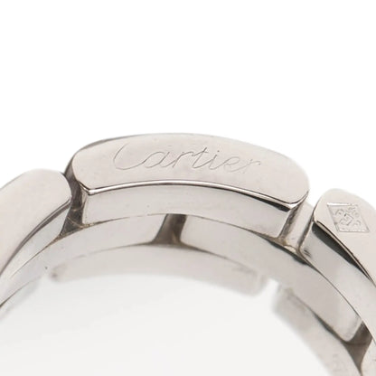 Cartier 18K White Gold Triple Row Maillon Panthère Ring