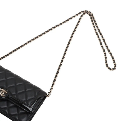 Chanel CC Quilted Lambskin and Patent Flap Phone Holder