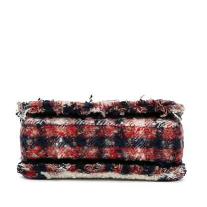 Chanel CC Tweed and Shearling Single Flap