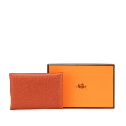 Hermès Chevre Mysore Calvi Duo Card Holder
