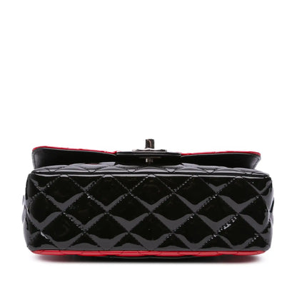 Chanel Mini Rectangular Classic Bicolor Patent Single Flap