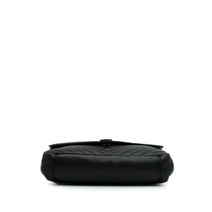 Saint Laurent Large Monogram Chevron Sheepskin College Bag