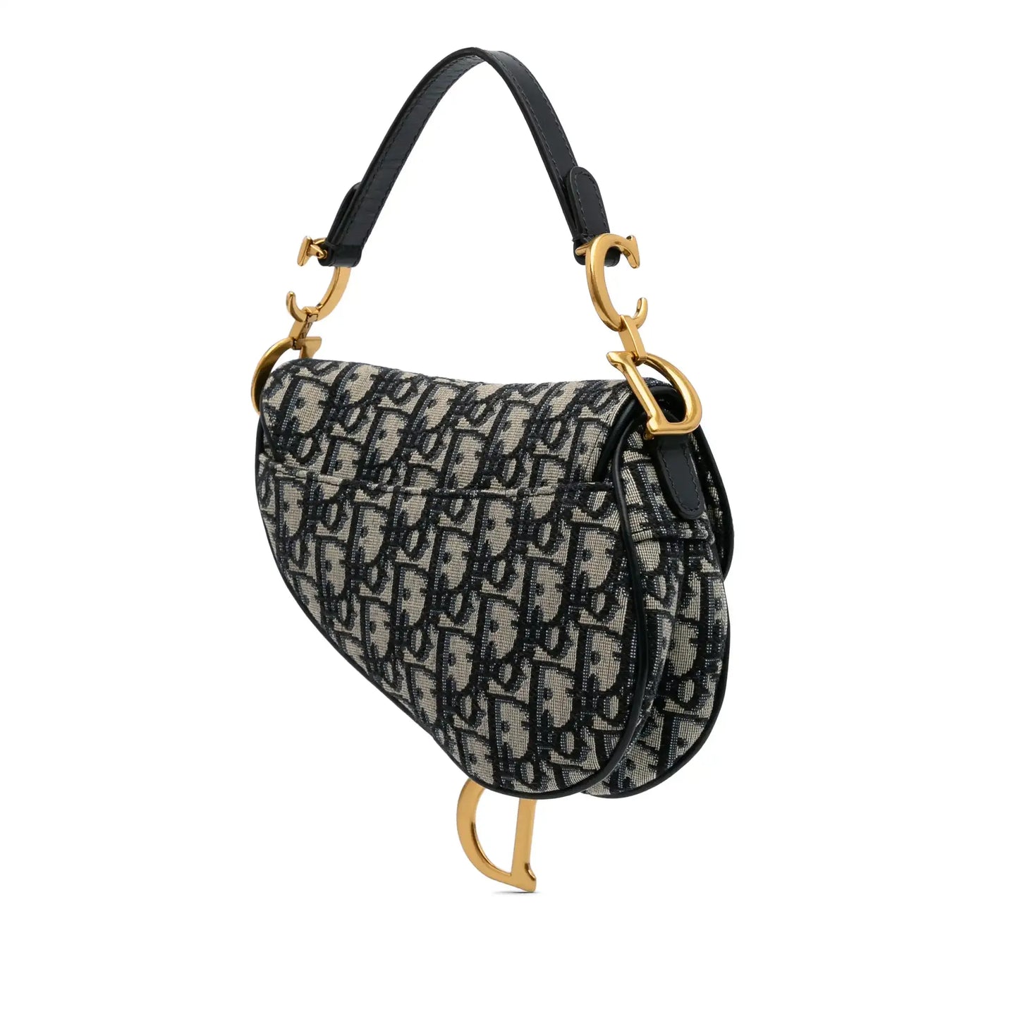 Dior Mini Oblique Canvas Saddle Bag