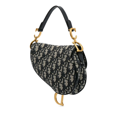 Dior Mini Oblique Canvas Saddle Bag