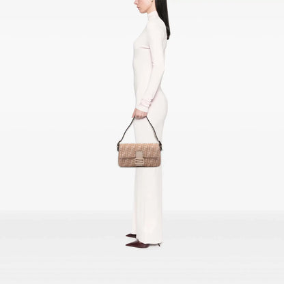 Fendi Zucca Wool Selleria Baguette