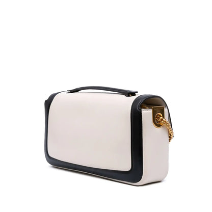 Fendi Bicolor Leather Chain Midi Baguette