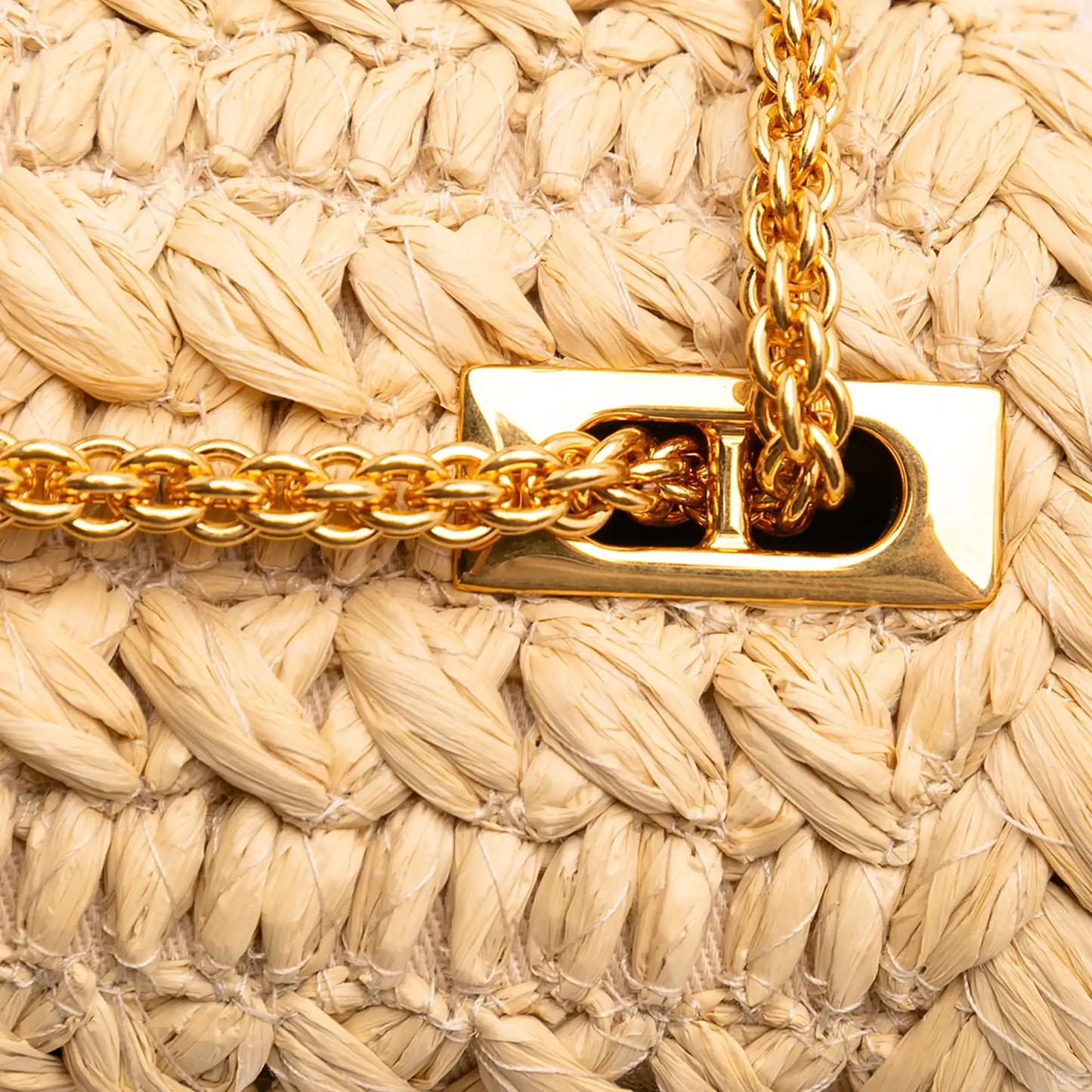 Valentino Small Raffia One Stud Crossbody