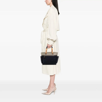 Chanel Large Bicolor Quilted Canvas Paris Biarritz Tote
