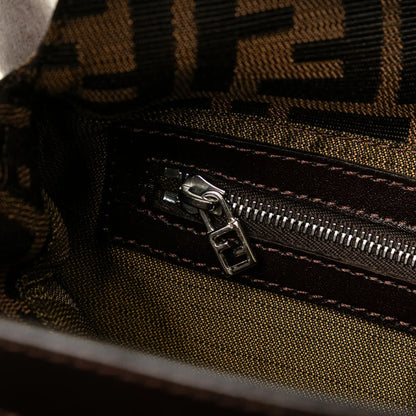 Fendi Zucca Canvas Double Flap Mamma