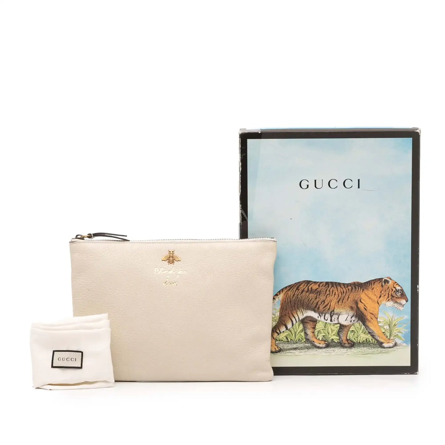 Gucci Leather Blind For Love Clutch