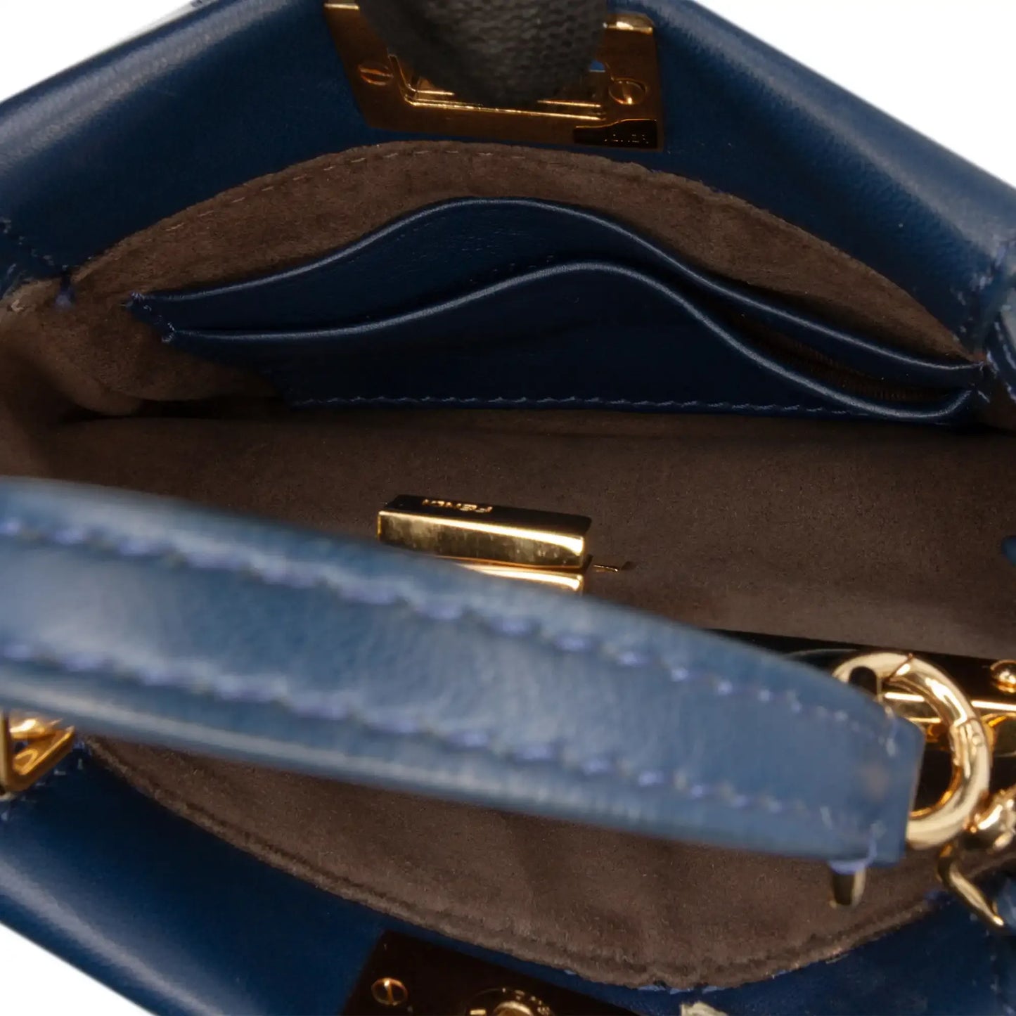 Fendi Micro Shearling Peekaboo Satchel