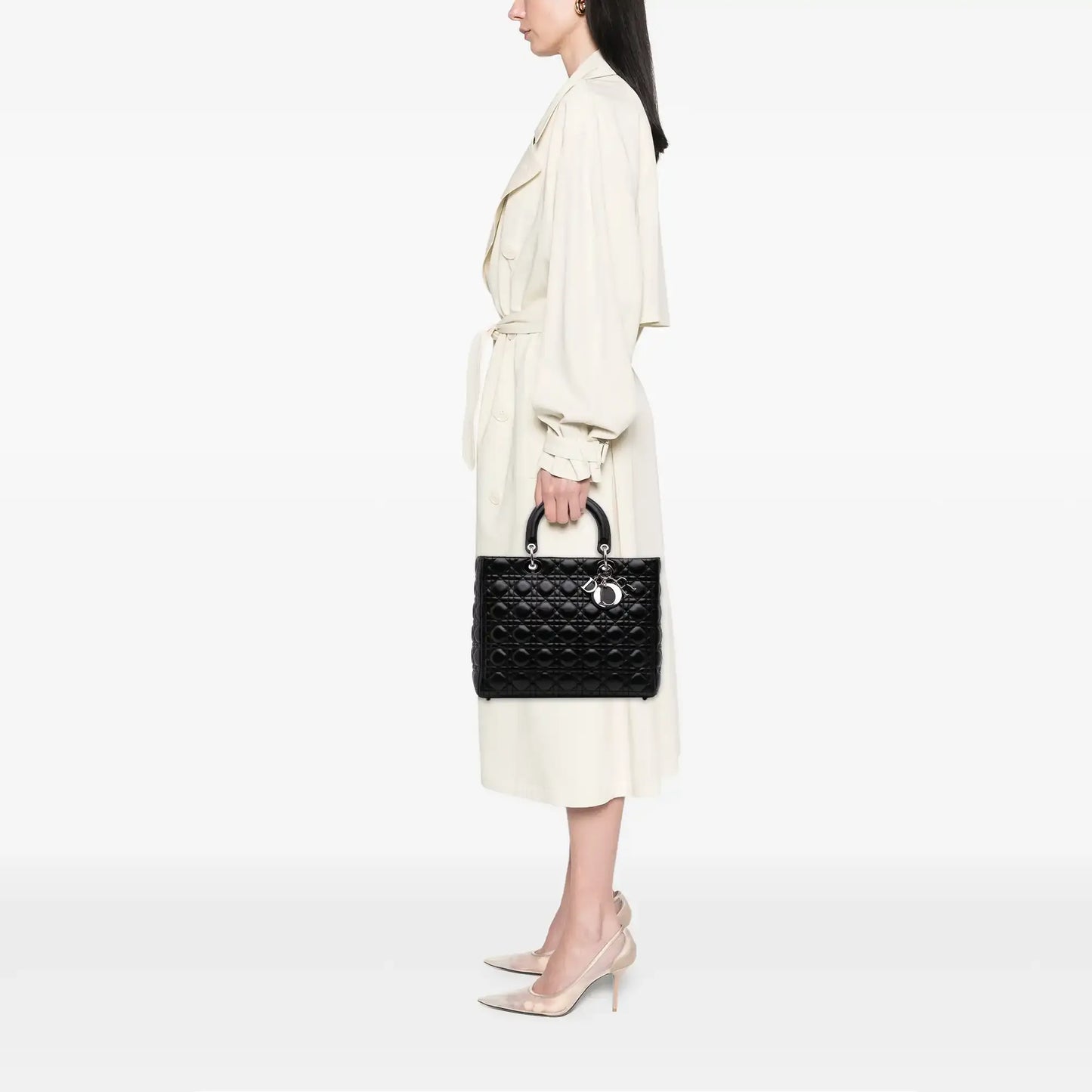 Dior Large Lambskin Cannage Lady Dior