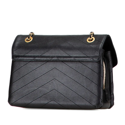 Chanel Small Chevron Lambskin Stitched Envelope Flap