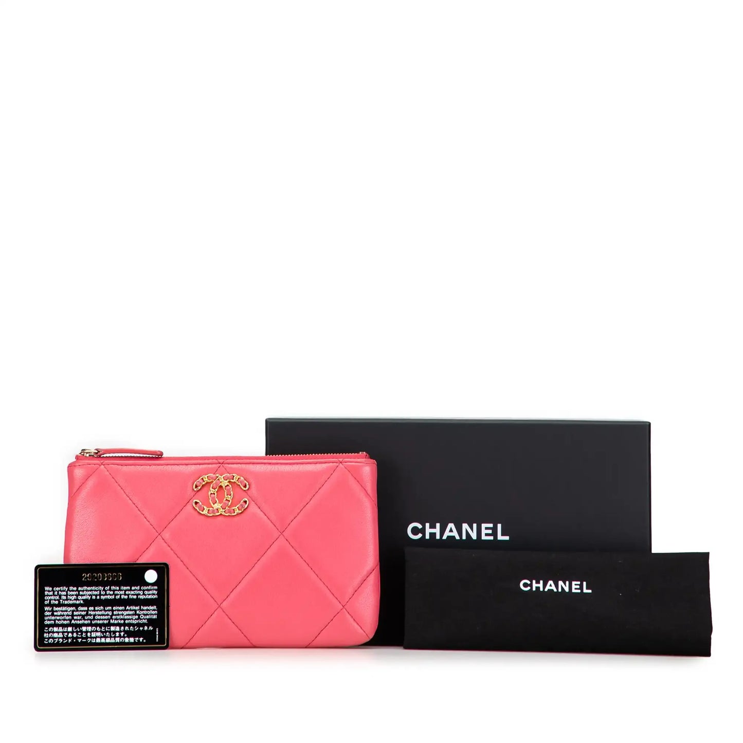 Chanel Small Lambskin 19 O Case Pouch