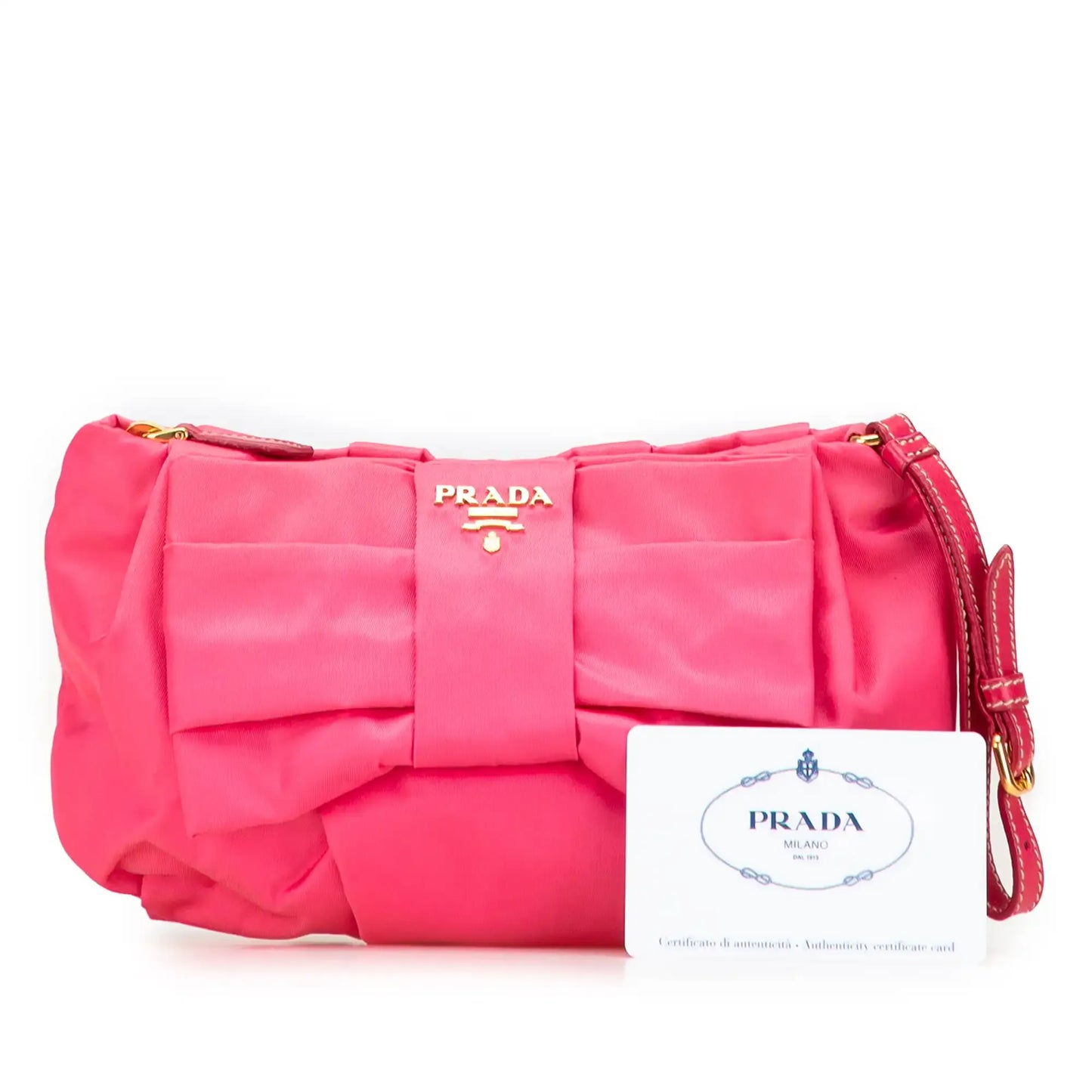 Prada Tessuto Bow Wristlet Clutch