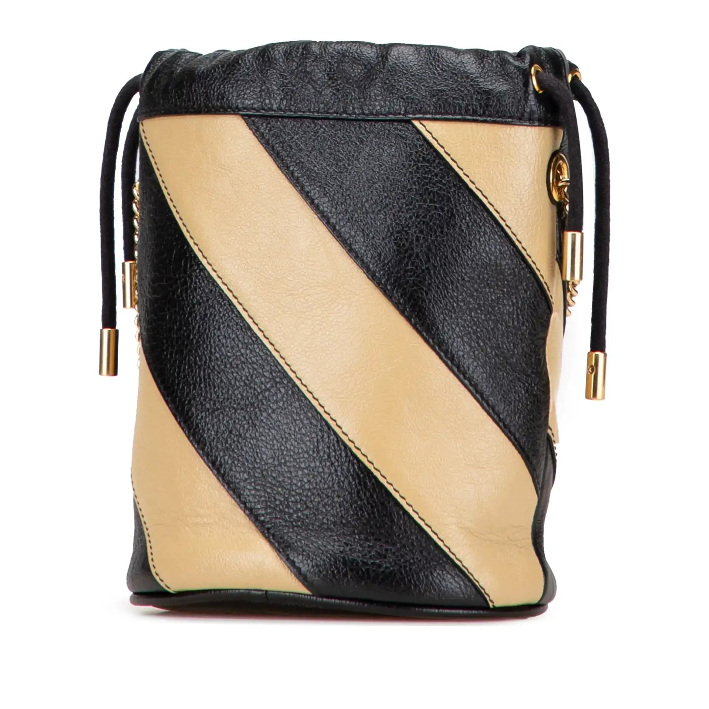 Gucci Mini Calfskin Diagonal Striped Zumi Bucket Bag