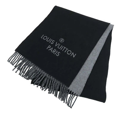 Louis Vuitton Wool and Cashmere Echarpe City Alps Logo Patch Scarf