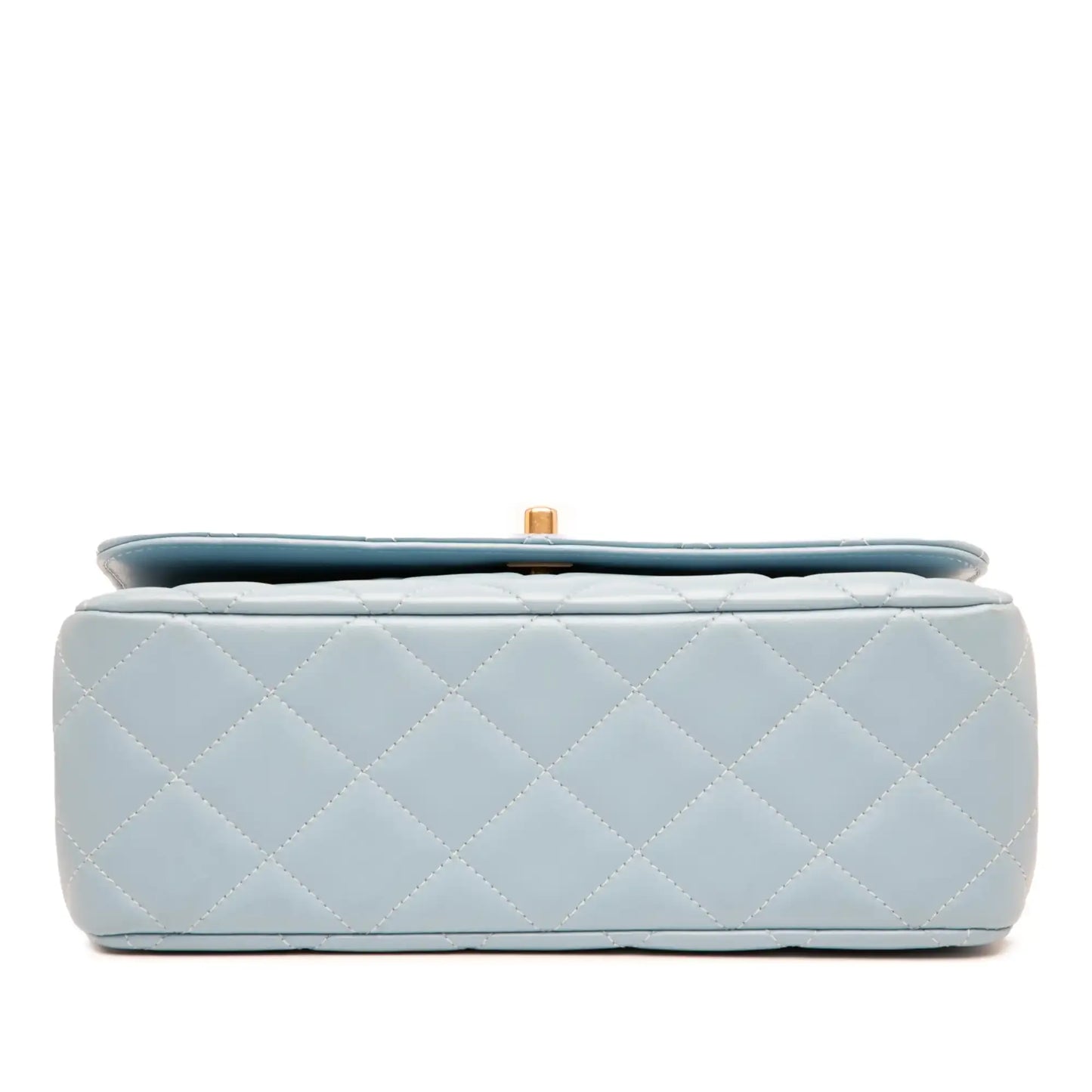 Chanel CC Quilted Lambskin Metal Twist Top Handle Flap