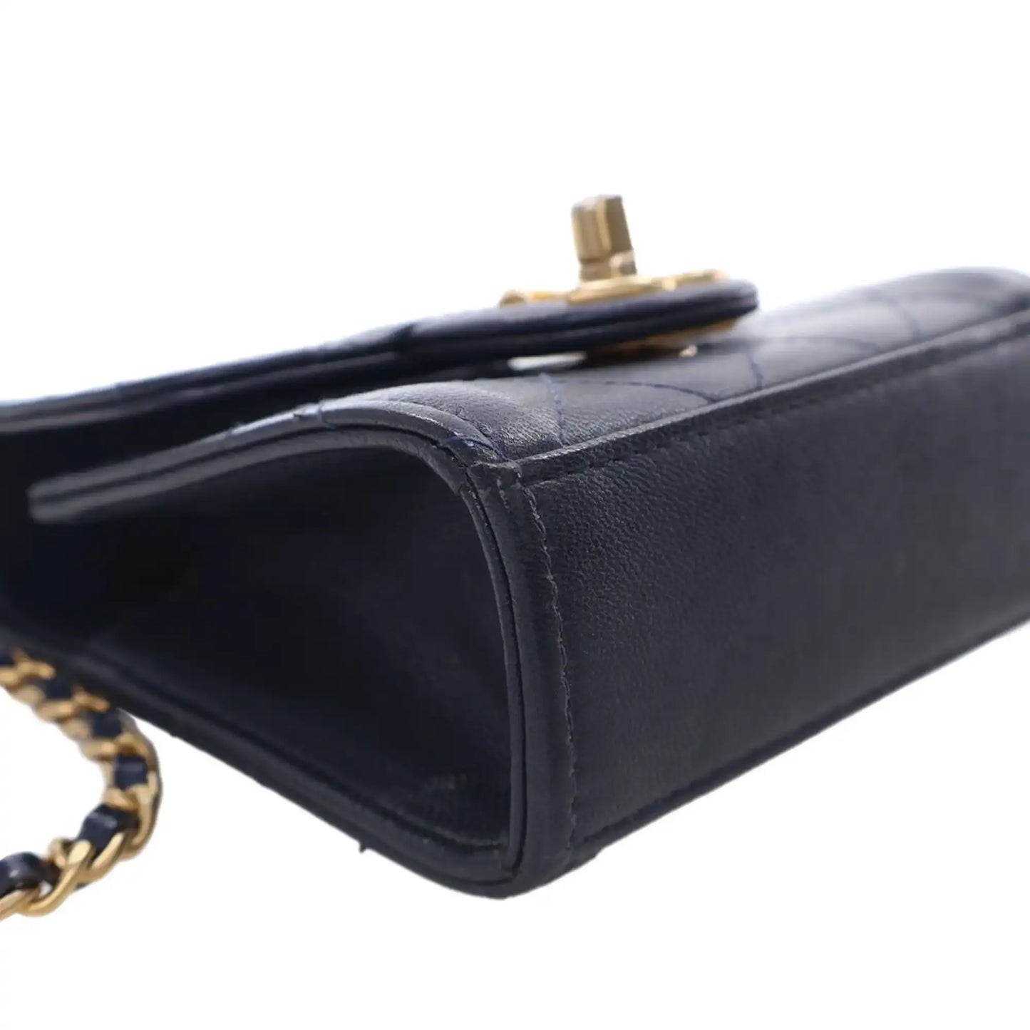 Chanel Mini Goatskin Chic Pearls Clutch On Chain