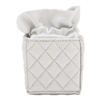 Chanel Mini Quilted Metallic Caviar Drawstring Bucket Bag