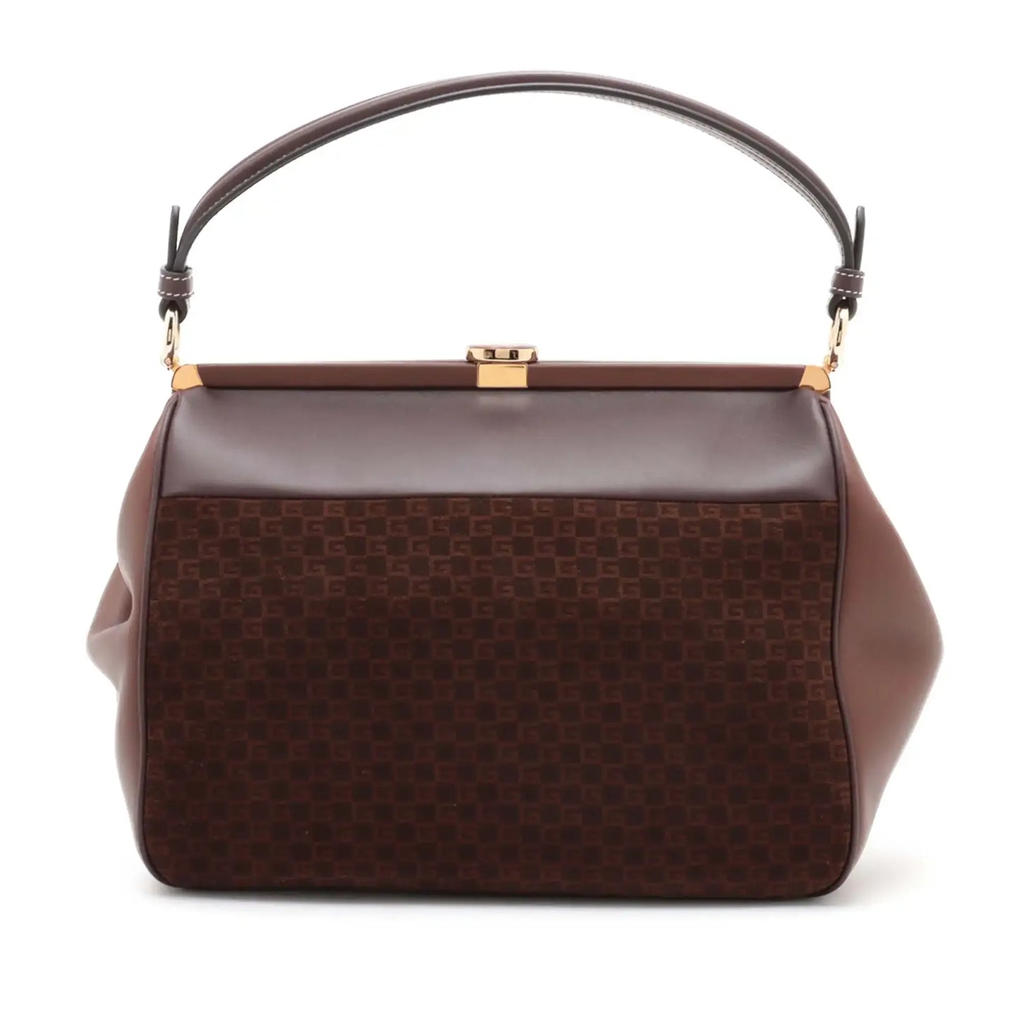 Gucci G Square Suede Ophidia Virgo Top Handle Bag