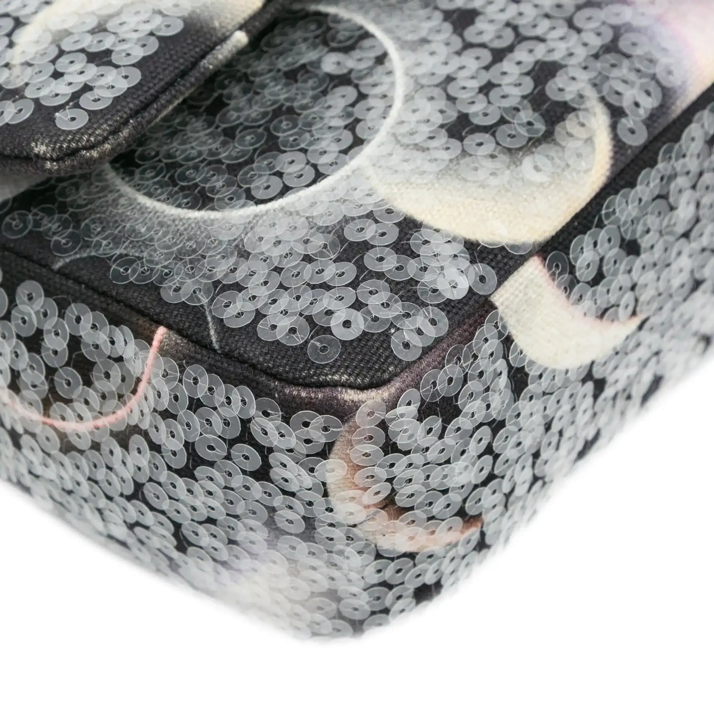 Chanel Medium Classic Canvas Sequin Moon Double Flap