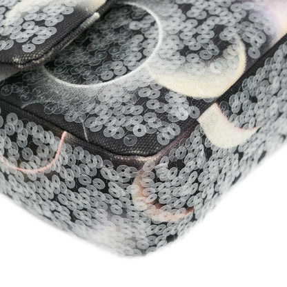 Chanel Medium Classic Canvas Sequin Moon Double Flap