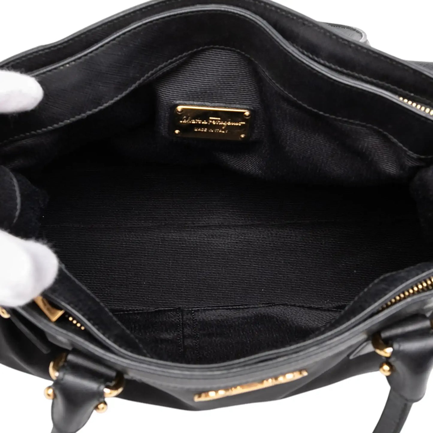 Ferragamo Nylon Gancini Satchel