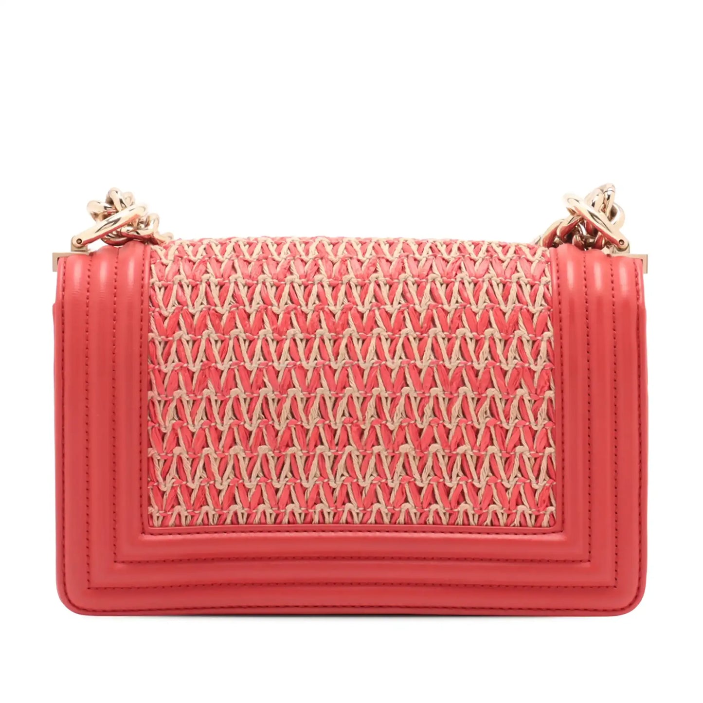 Chanel Small Straw and Lambskin Boy Flap