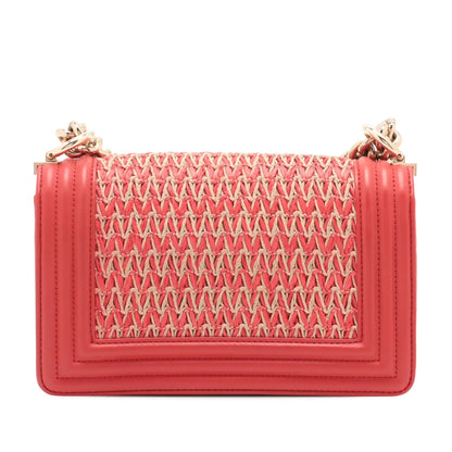 Chanel Small Straw and Lambskin Boy Flap