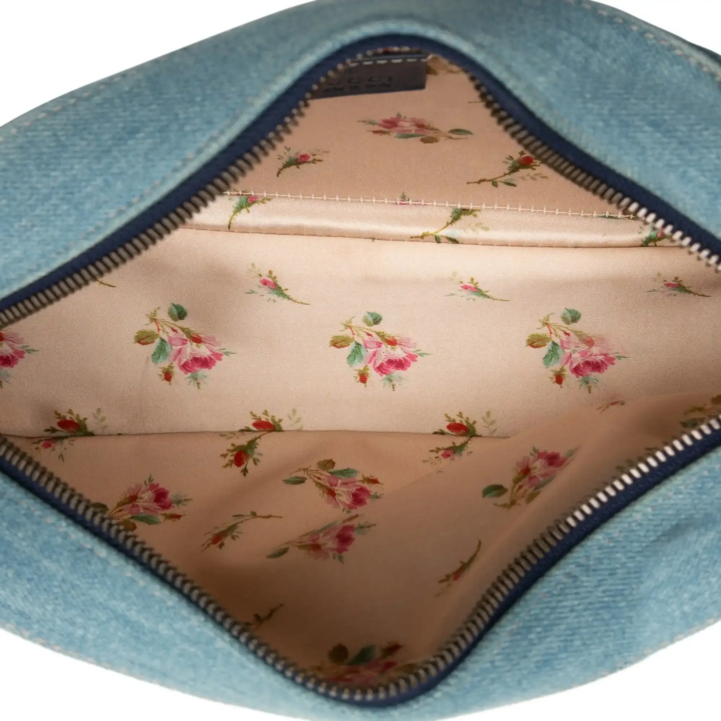 Gucci Small GG Marmont Matelasse Denim Pearly Crossbody