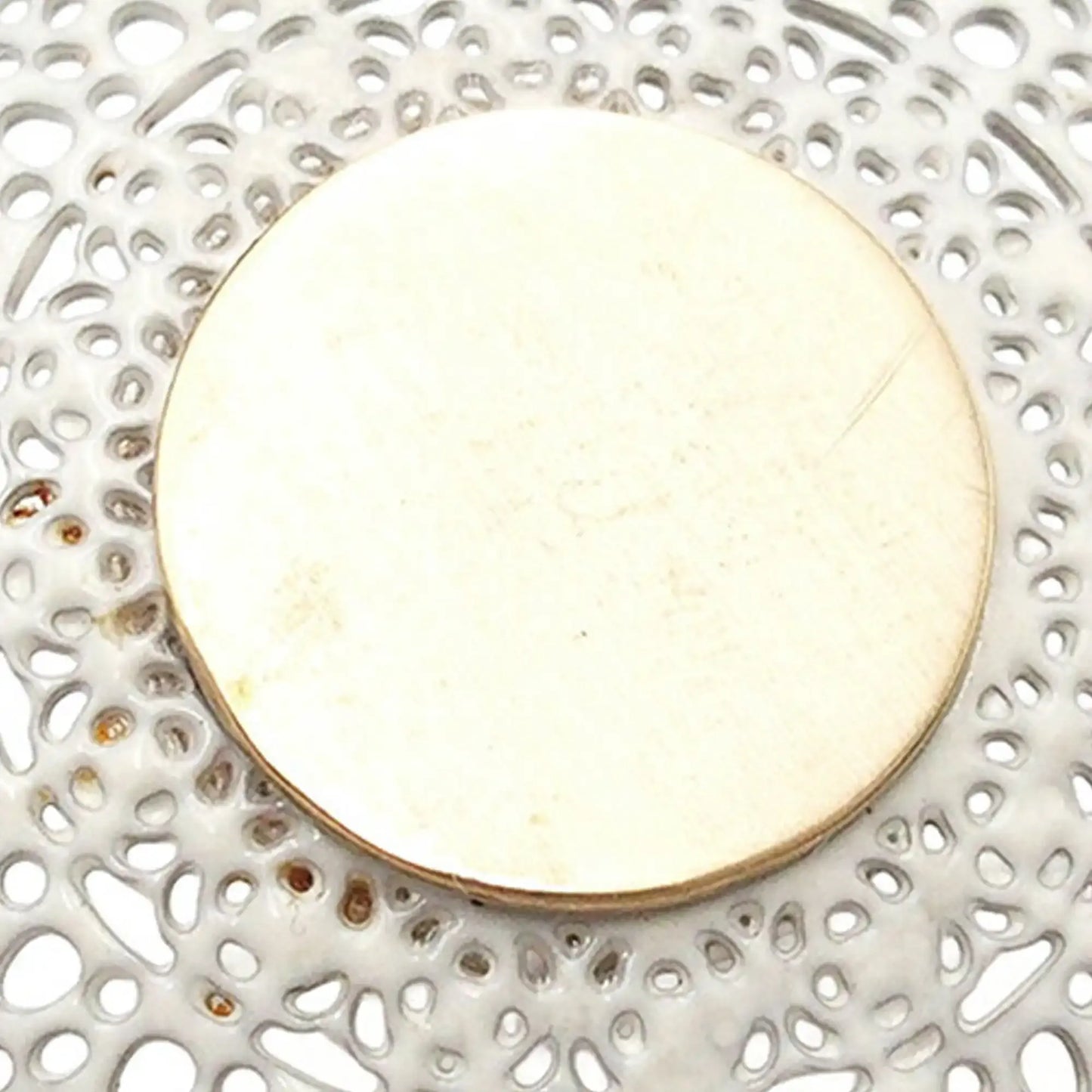 Chanel Gold Plated CC Faux Pearl Lace Pendant Necklace