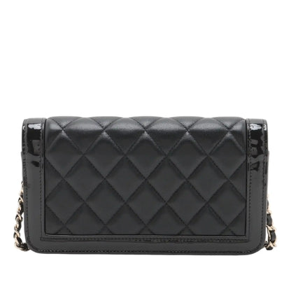 Chanel CC Quilted Lambskin and Patent Flap Phone Holder