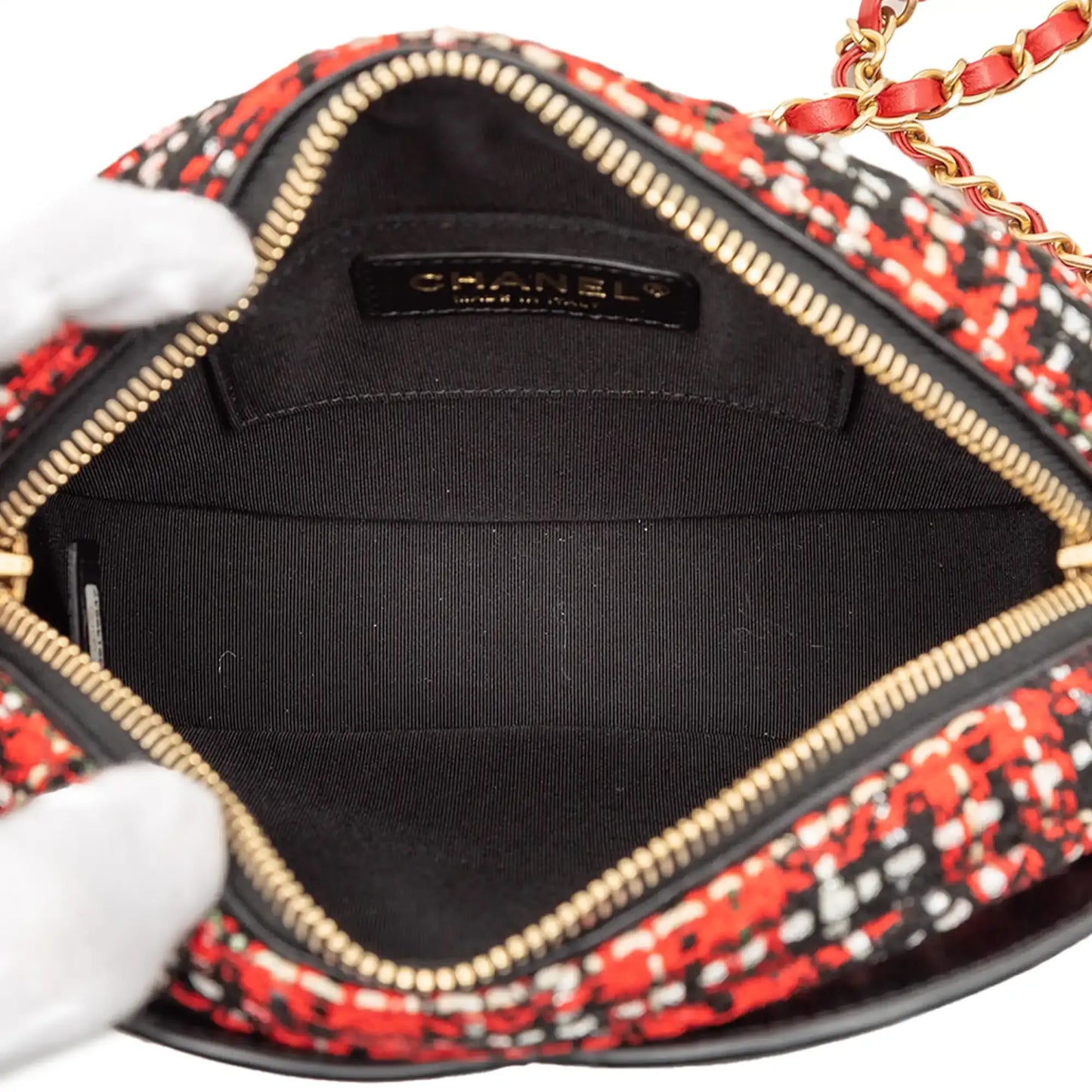 Chanel Tweed and Lambskin Coco Midnight Camera Bag