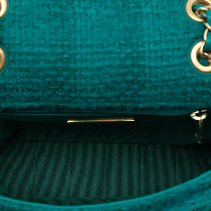 Chanel Small Wool Tweed Giant Logo Flap