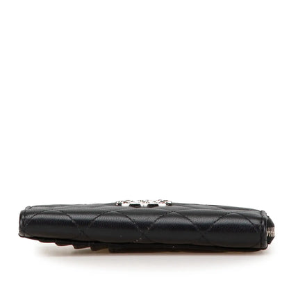 Chanel CC Quilted Lambskin Coin and Card Case