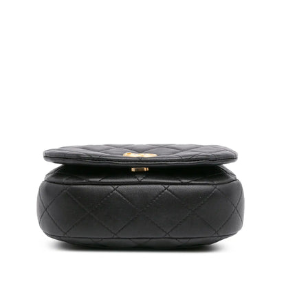Chanel Mini Quilted Calfskin Coco Mail Clutch with Chain