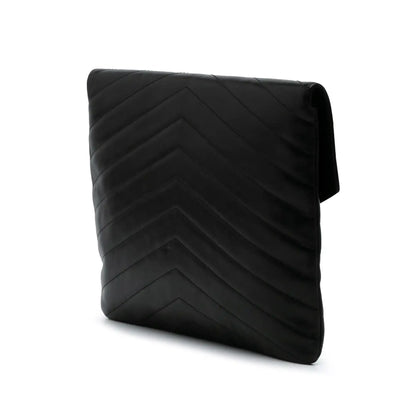 Chanel Paris Hamburg Chevron Lambskin Clutch