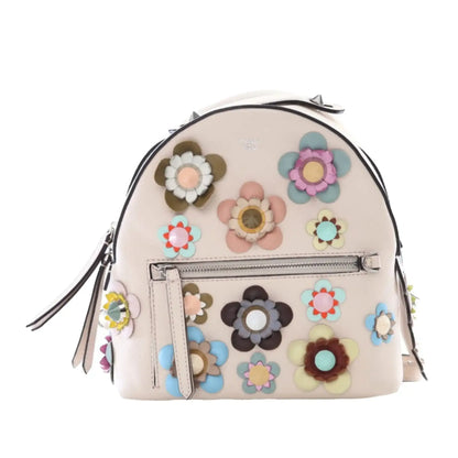 Fendi Mini Leather Vitello By The Way Flowerland Backpack