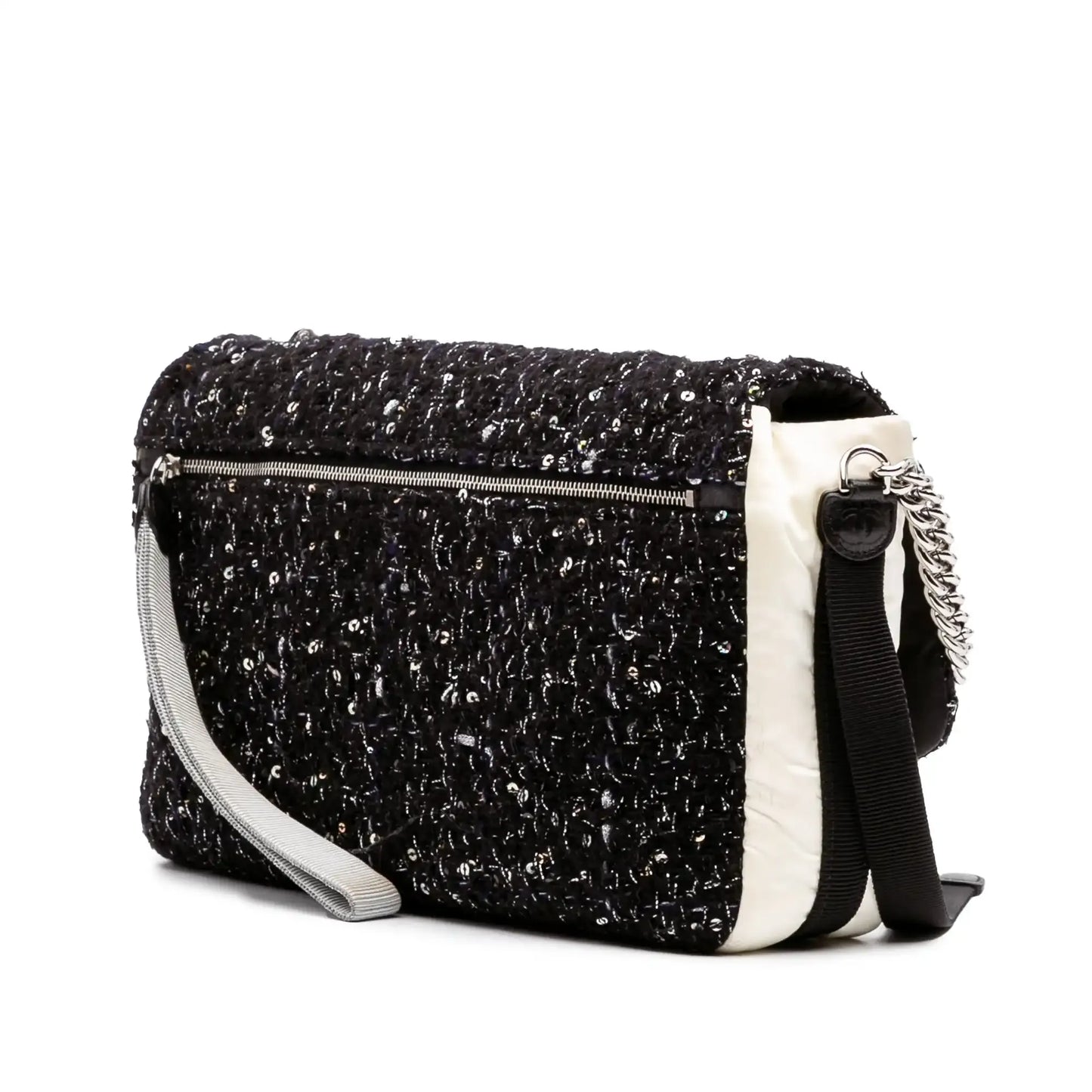 Chanel Bicolor Tweed and Nylon Astronaut Essentials Flap