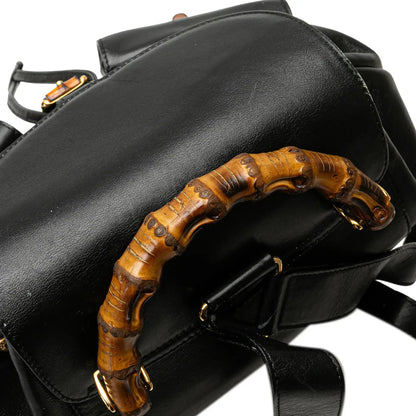 Gucci Calfskin Bamboo Drawstring Backpack