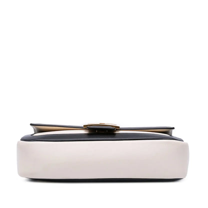 Fendi Bicolor Leather Chain Midi Baguette