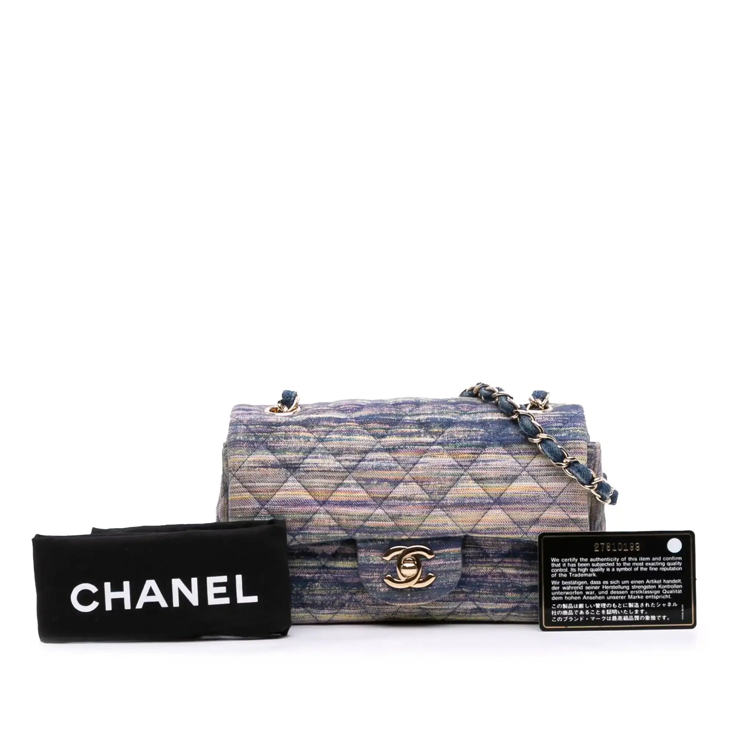 Chanel Mini Rectangular Multicolor Classic Denim Single Flap