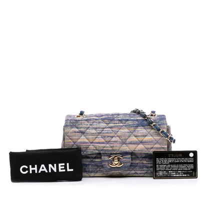 Chanel Mini Rectangular Multicolor Classic Denim Single Flap