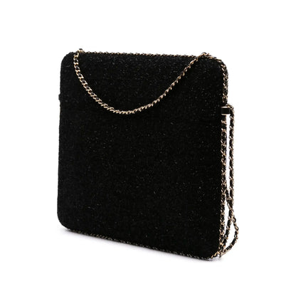 Chanel Tweed Chain Around Tablet Holder