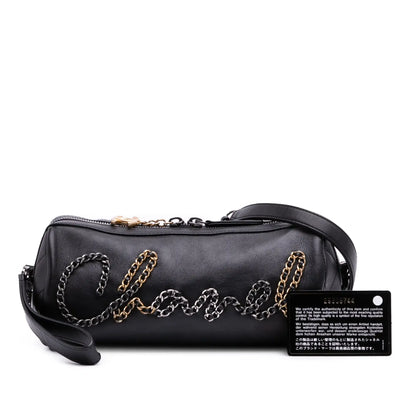 Chanel Calfskin Signature Chain 20s Bowling Bag