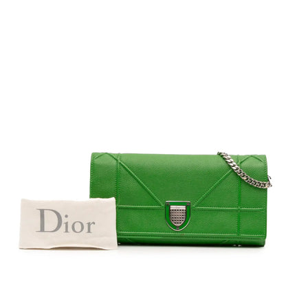 Dior Grained Calfskin Diorama Croisiere Wallet on Chain